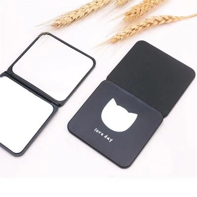 DSHOU347  Square Makeup Mirrors Portable Double-sided Vanity Mirror Cosmetic Mirror Makeup Vanity Foldable Pocket Hand Mirror