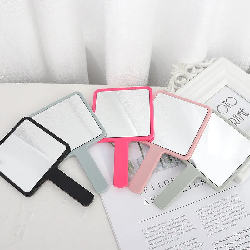 FEN79 Handle Mirror Square Makeup Mirror Handheld Vanity Mirror Hand Mirror Salon Makeup Vanity Cosmetic Compact Mirror for