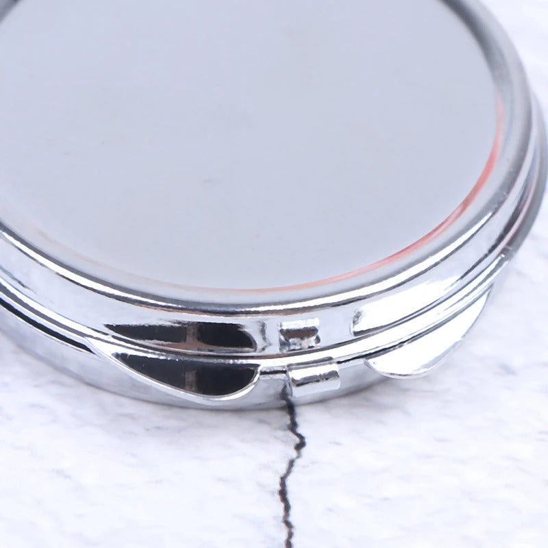 SET10 Key Chain Pocket Compact Makeup Cosmetic Mirror Portable Folding Mirror With Key Ring