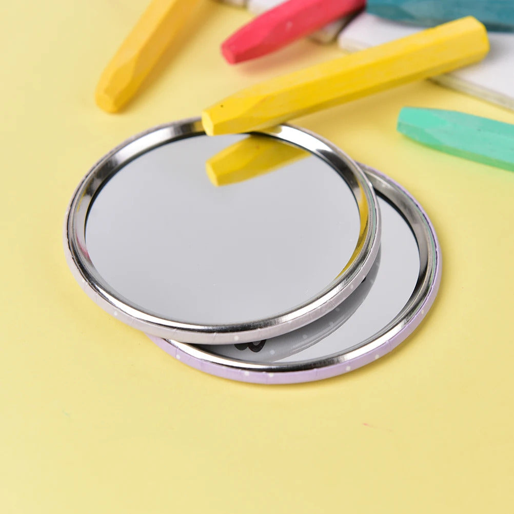 L626  Dia Cute Annimal Mini Small Pocket Makeup Mirror Cosmetic Compact Metal Mirrors Color Random Make Up Mirrors hot sale