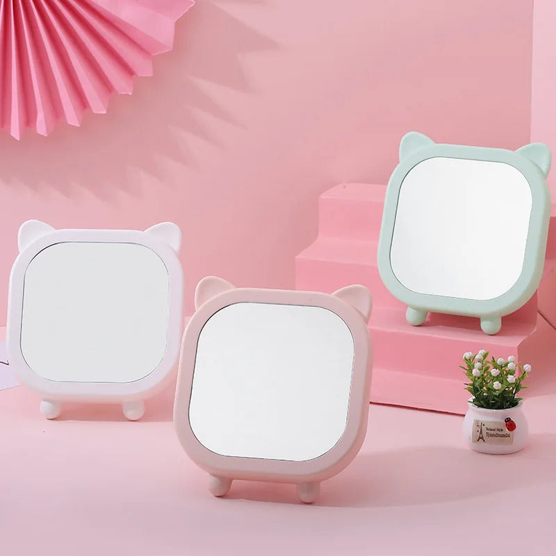 CX87 Makeup Mirror Hanging Dressing Decorative Mirrors Home Decor Bathroom Supplies Table Mirror Folding Cute Round Mirror