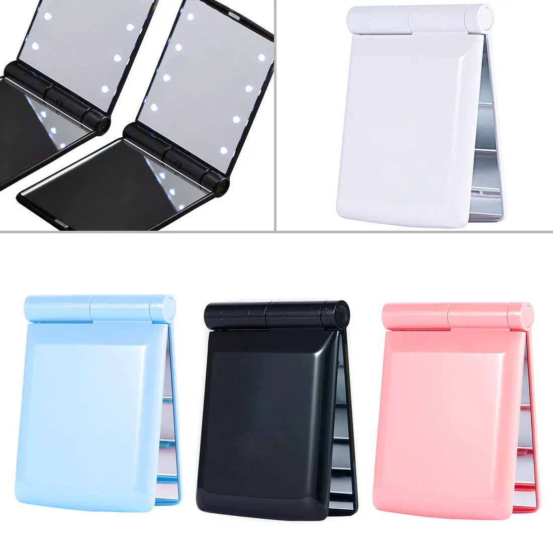 FEN155  Makeup Mirror with 8/16 LEDs Cosmetic Touch Screen Switch Vanity Backlit Makeup Mirror Table with Led Tabletop Bathroom