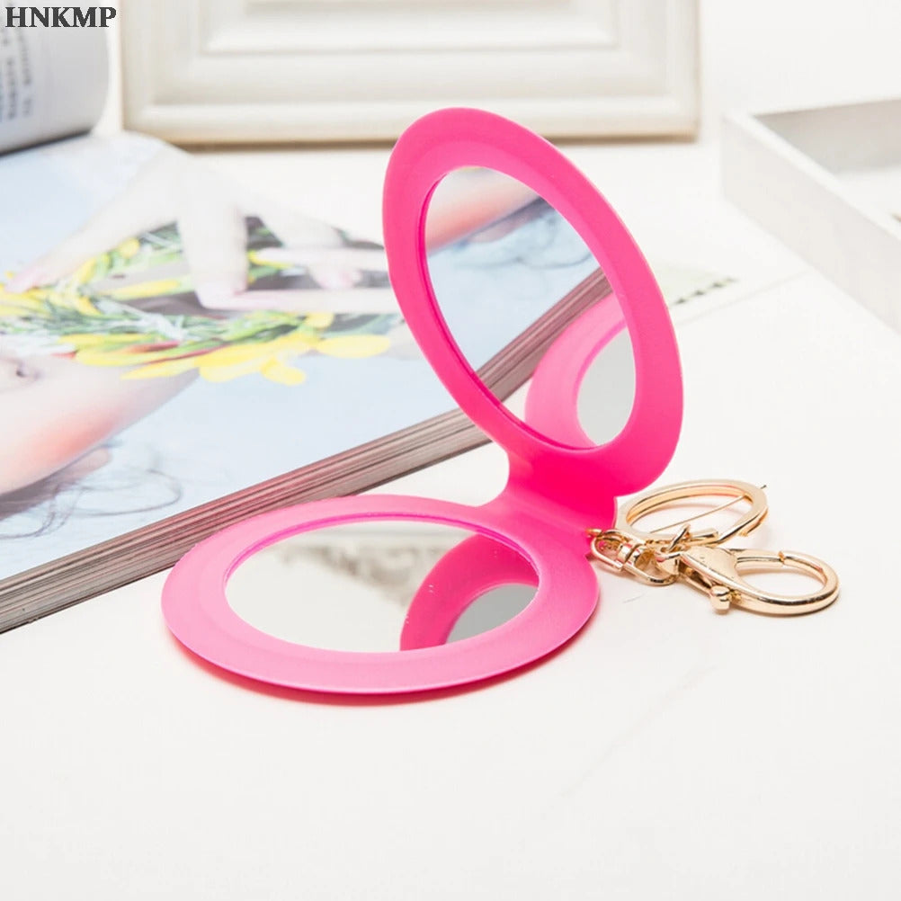 CX239 Pocket Makeup Mirror Cosmetic Compact Mirrors Portable Double Dual Sides PU Leather Pocket Frame Cosmetic Makeup Girl