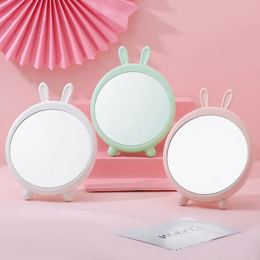 L226 Cute Round Mirror Table Makeup Mirror Hanging Dressing Decorative Mirrors Home Decor Bathroom Supplies Table Mirror Folding