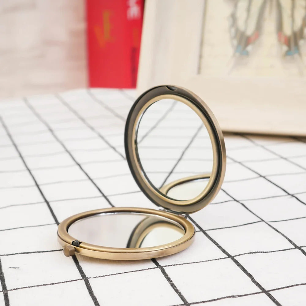 L350 Mini Makeup Mirrors 57.1mm Blank Round Metal Compact Mirror Portable Cosmetic Pocket Mirror For Girl's Women Beauty