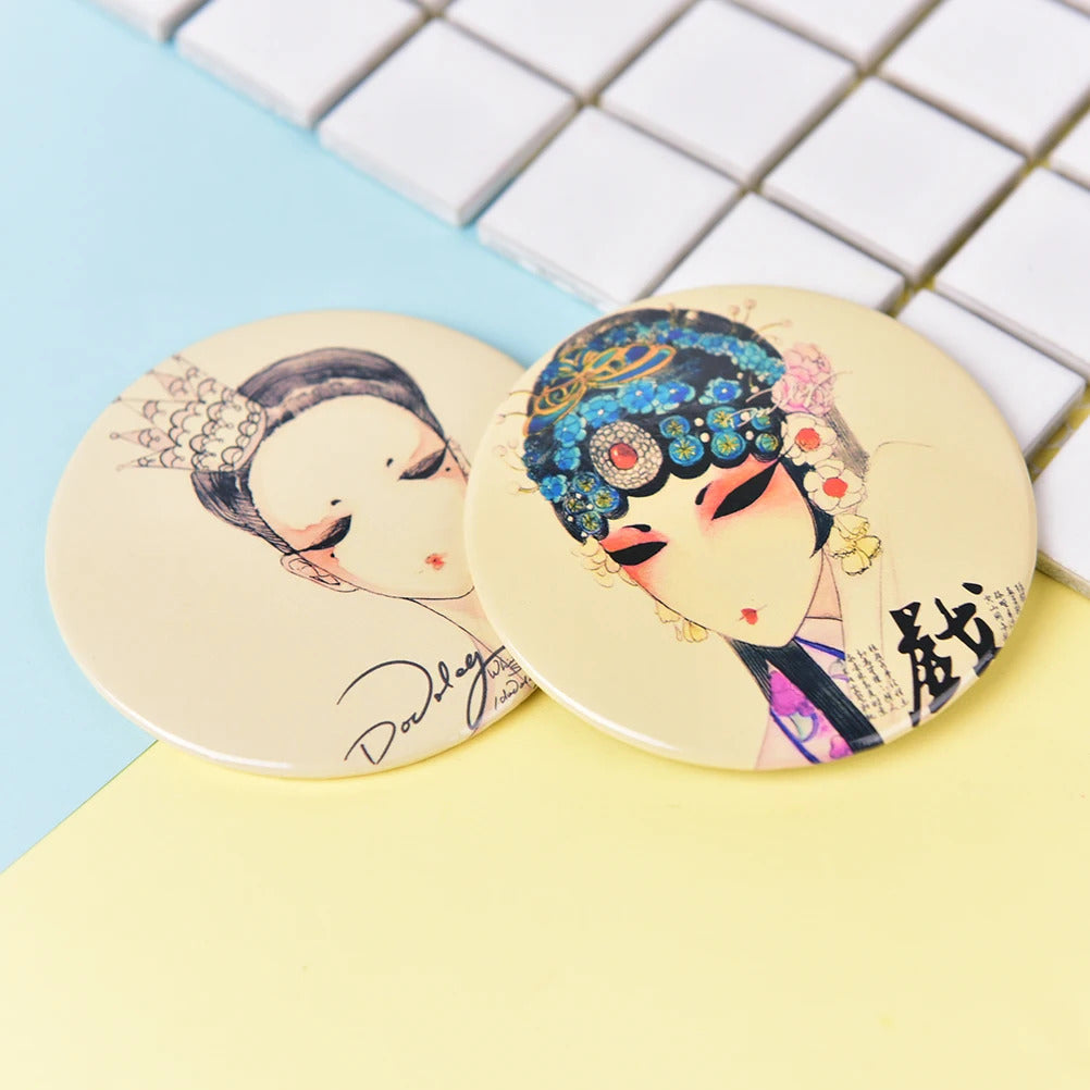 TSHOU758 Hot Sale Cute Girl Mini Pocket Makeup Mirror Cosmetic Compact Mirrors