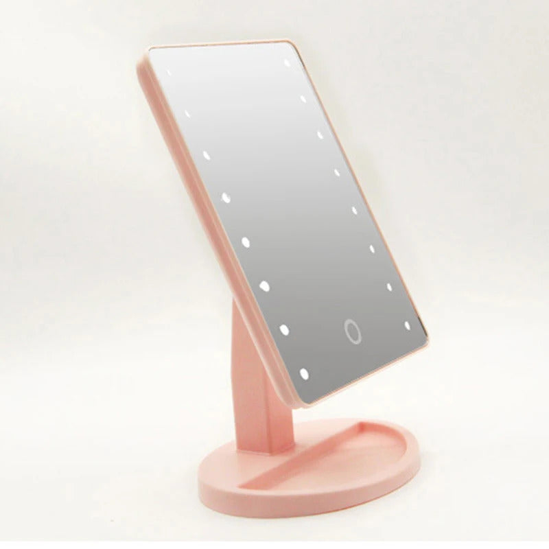 CASHOU12 Professional LED Touch Screen Makeup Mirror Luxury Mirror With 16 LED Lights 360 Degree Adjustable Table Make Up Mirror