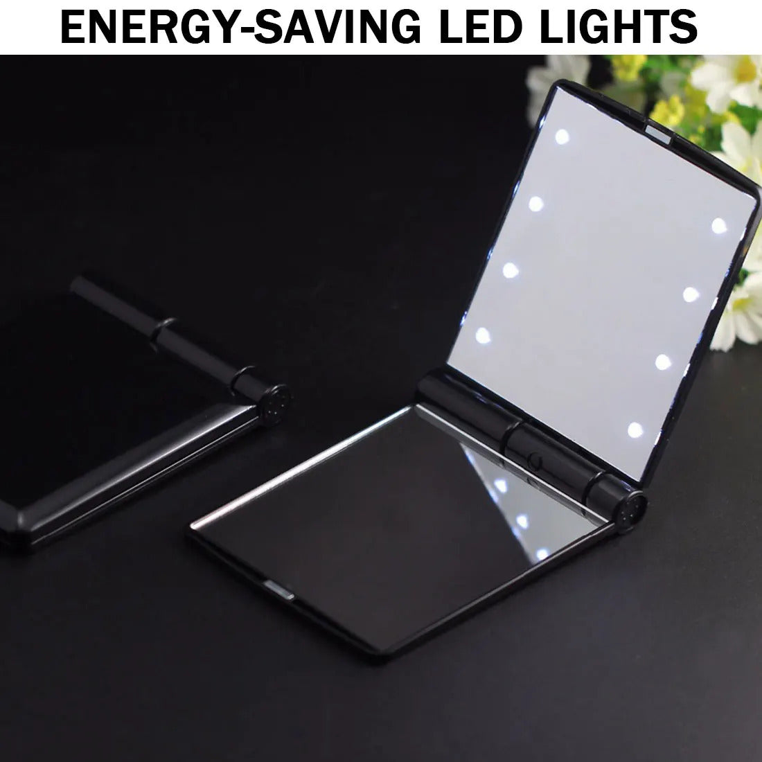 FEN155  Makeup Mirror with 8/16 LEDs Cosmetic Touch Screen Switch Vanity Backlit Makeup Mirror Table with Led Tabletop Bathroom