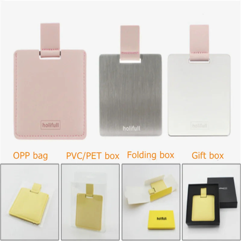 DSHOU232 Pocket Rectangle Makeup Folding Mirrors Ultra-thin Folding Make Up Mirror Personalised Portable Compact Cosmetic Mirror