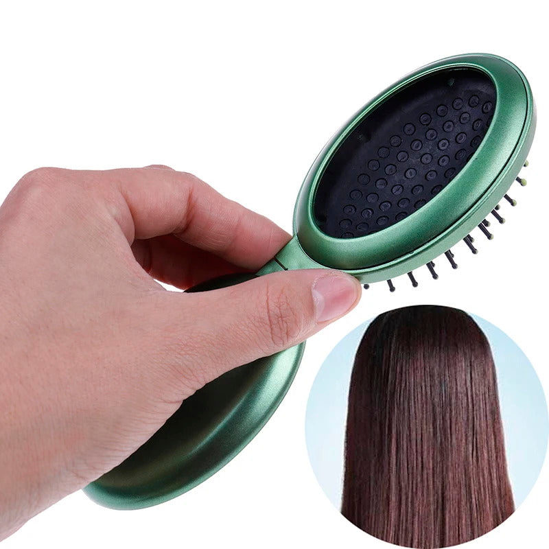 L139  Massage Folding Mirror with Comb Portable Pocket Small Travel Girl Styling Tools Mini Pocket Mirror Hair Brush with