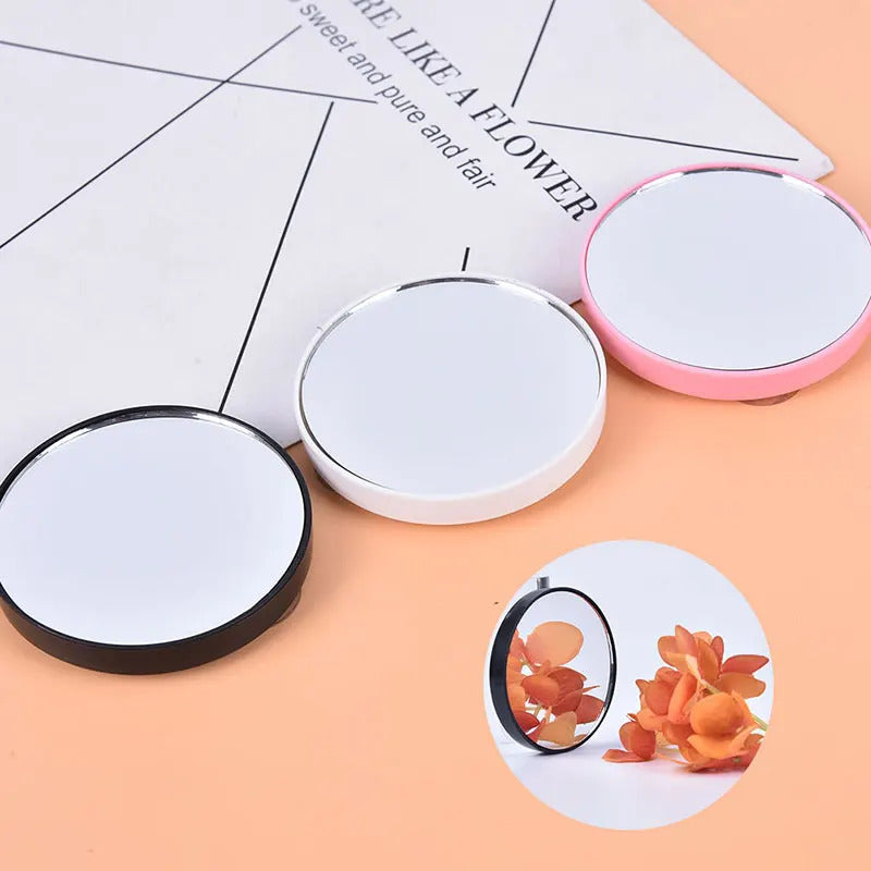 TSHOU637 HOT Portable Makeup Mirror 5X 10X Magnifying Cosmetic Round Mirror With Two Suction Cup 88x88x9mm