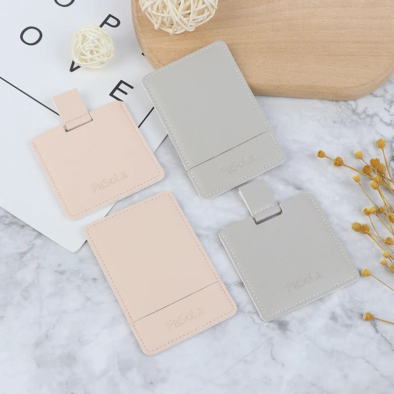 CX436  Ultra-thin Makeup Mirror Vanity Mirror Cosmetic 2 colors Make Up Pocket Rectangle Foldable Compact Makeup Folding Mirrors
