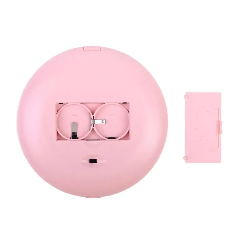 DSHOU330  LED Lighted Mini Circular Makeup Cosmetic Mirror Foldable 10X Magnifying Round Lighting Mirrors Compact Travel U2JD