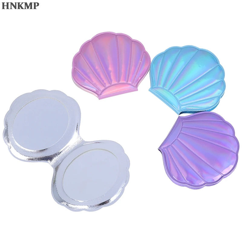 CASHOU178 Girls 2-Face Pocket Cosmetics Mirror Shell PU Leather 1:2 Magnifier Make Up Mirrors Portable Makeup Mirror