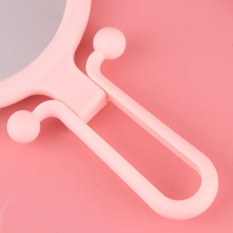 SET18  Travel 15/10X Magnifying Handheld Vanity Mirror Folding Hand Held Mirror-Double Sided Folding Adjustable Pedestal Makeup