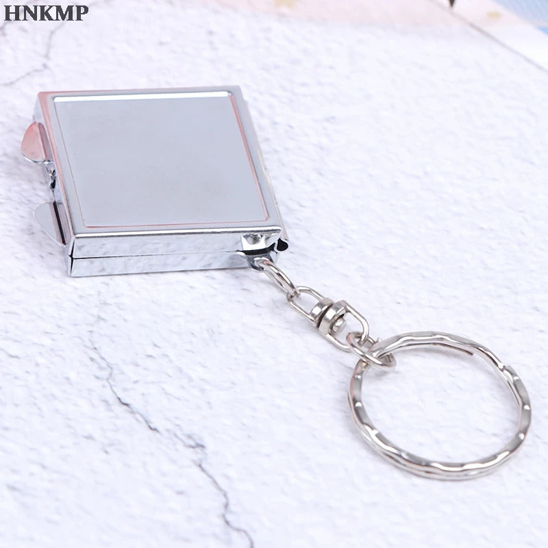 TSHOU742  Makeup Cosmetic Folding Portable Compact Pocket Makeup Mirror Lady Mini Personalised Key Ring Keychain