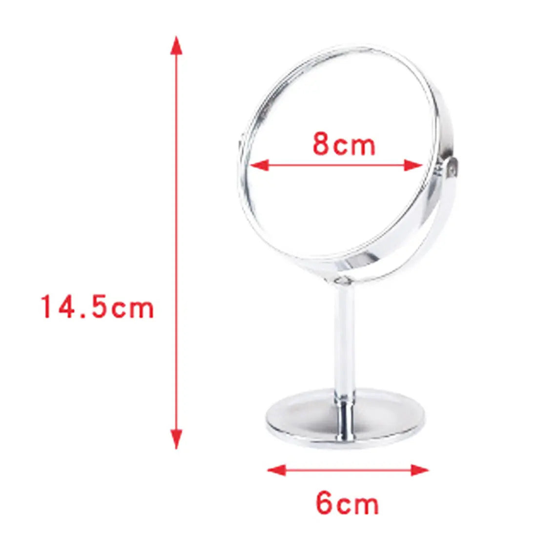 TSHOU1010  Magnification Circular Make Up Mirrors Holder Cosmetic Double-Sided Desk Mirrors  8cm Women Ladies Home Bathroom Use