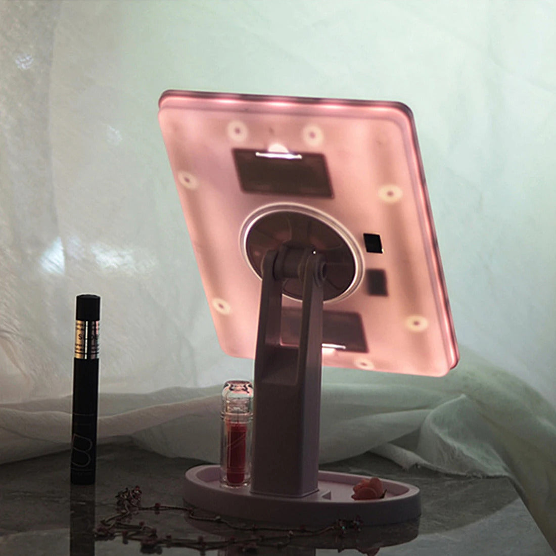 TSHOU467 storag vanity mirror 360 degree rotating mirror adjustable 16/22 LED touch screen portable touch sensor luminous mirror