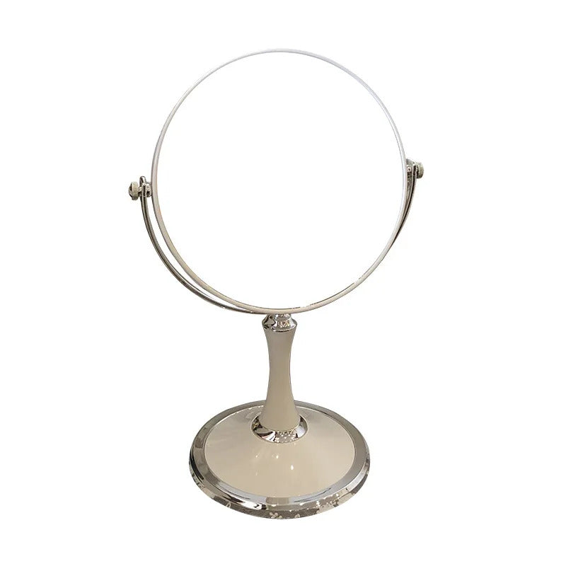 L248 Stand Makeup Compact Mirror Magnification Tabletop Vanity Table Round Mirror Double Sided Makeup Tool