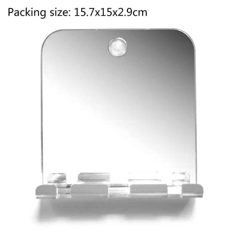TSHOU1239  Portable Bathroom Shower Fog Free Travel Mirror Washroom Shaving Suction Cup RXJC