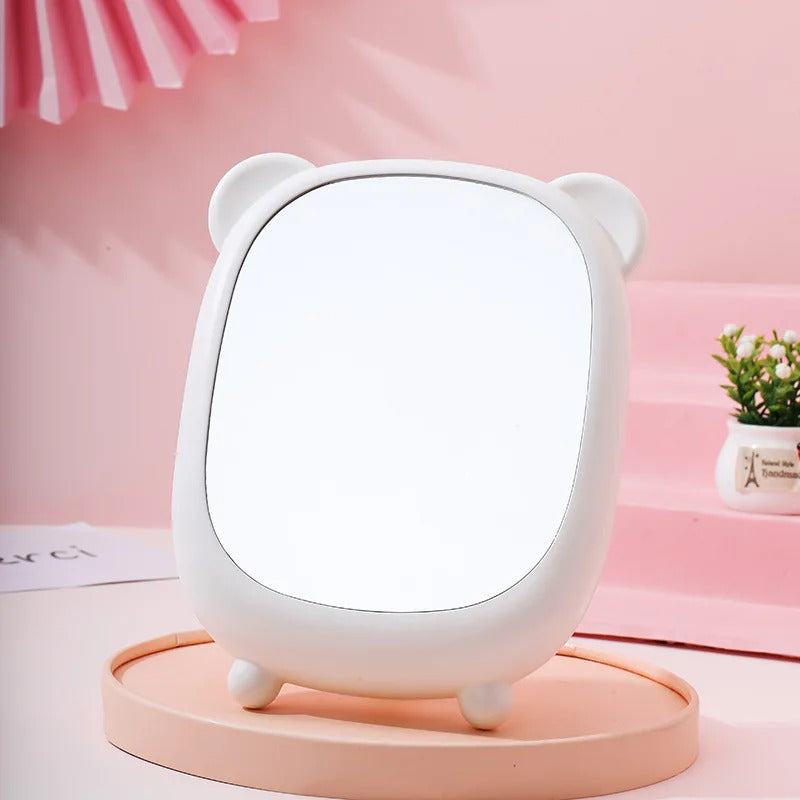L226 Cute Round Mirror Table Makeup Mirror Hanging Dressing Decorative Mirrors Home Decor Bathroom Supplies Table Mirror Folding