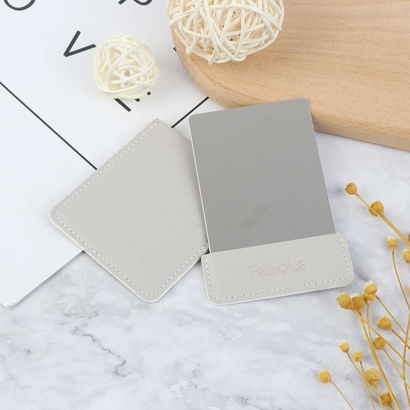 CX436  Ultra-thin Makeup Mirror Vanity Mirror Cosmetic 2 colors Make Up Pocket Rectangle Foldable Compact Makeup Folding Mirrors