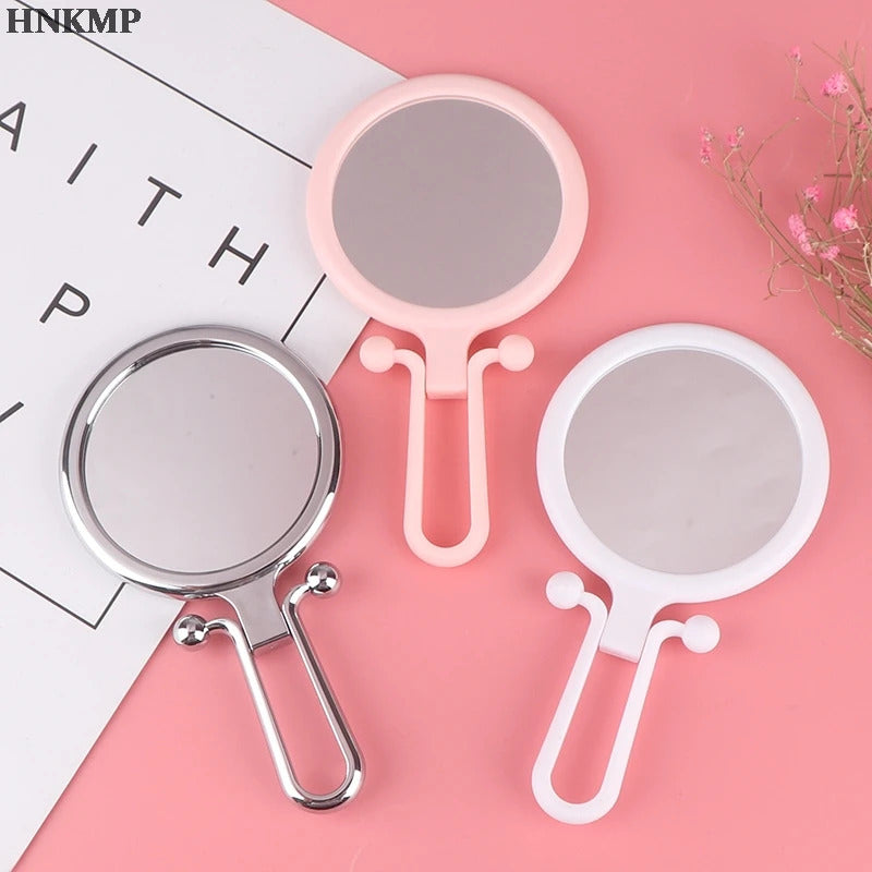 SET18  Travel 15/10X Magnifying Handheld Vanity Mirror Folding Hand Held Mirror-Double Sided Folding Adjustable Pedestal Makeup