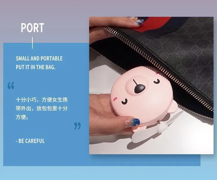 DA22 Pig Makeup Mirror with USB Cable Cosmetic Mirror Switch Battery Operated Stand  Tabletop Bathroom Travel Protable Mirror