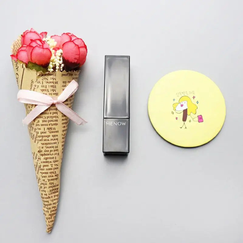 DA57 Cute Cartoon Mini Portable Circular Hand Mirror Pocket Portable Makeup Tool