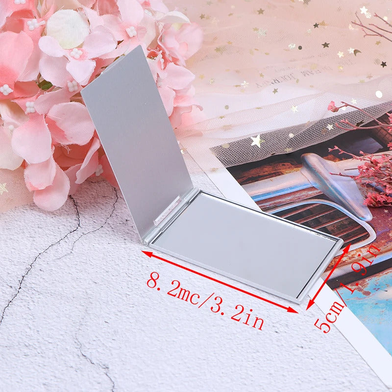 L48 Size Pocket Rectangle Makeup Folding Mirrors Ultra-thin Folding Make Up Mirror Personalised Portable Compact Cosmetic Mirror