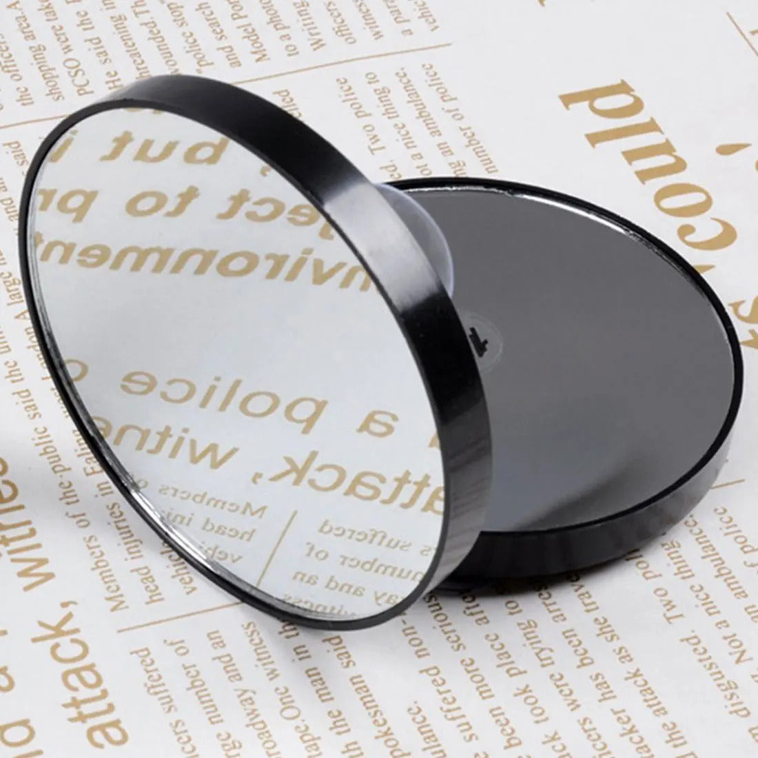 TSHOU1158 Portable Vanity Mini Pocket Round Makeup Magnifying Mirror With Two Suction Cups Compact Cosmetic Mirror Tool 5X 10X