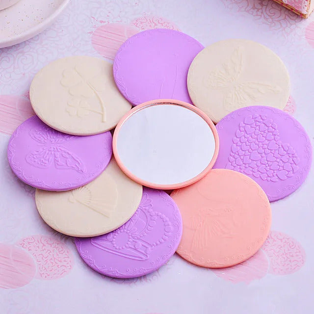 CASHOU132 Cute 1pcs Mini Pocket Makeup Mirror Cosmetic Compact Metal Mirrors Color Random Dia 7cm