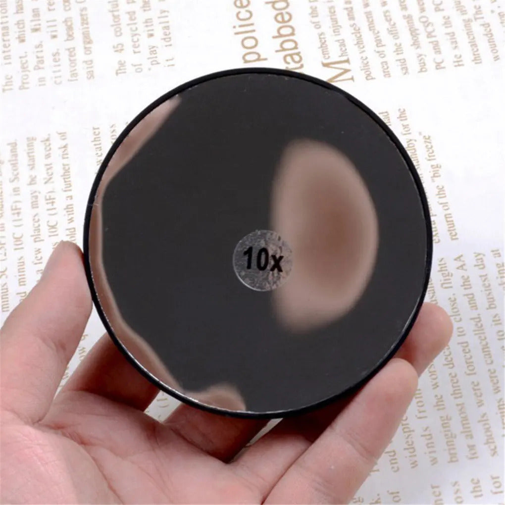 CX337 Portable Round Makeup Mirror with ABS Plastic Shell Pocket Magnifying Cosmetic Mirror