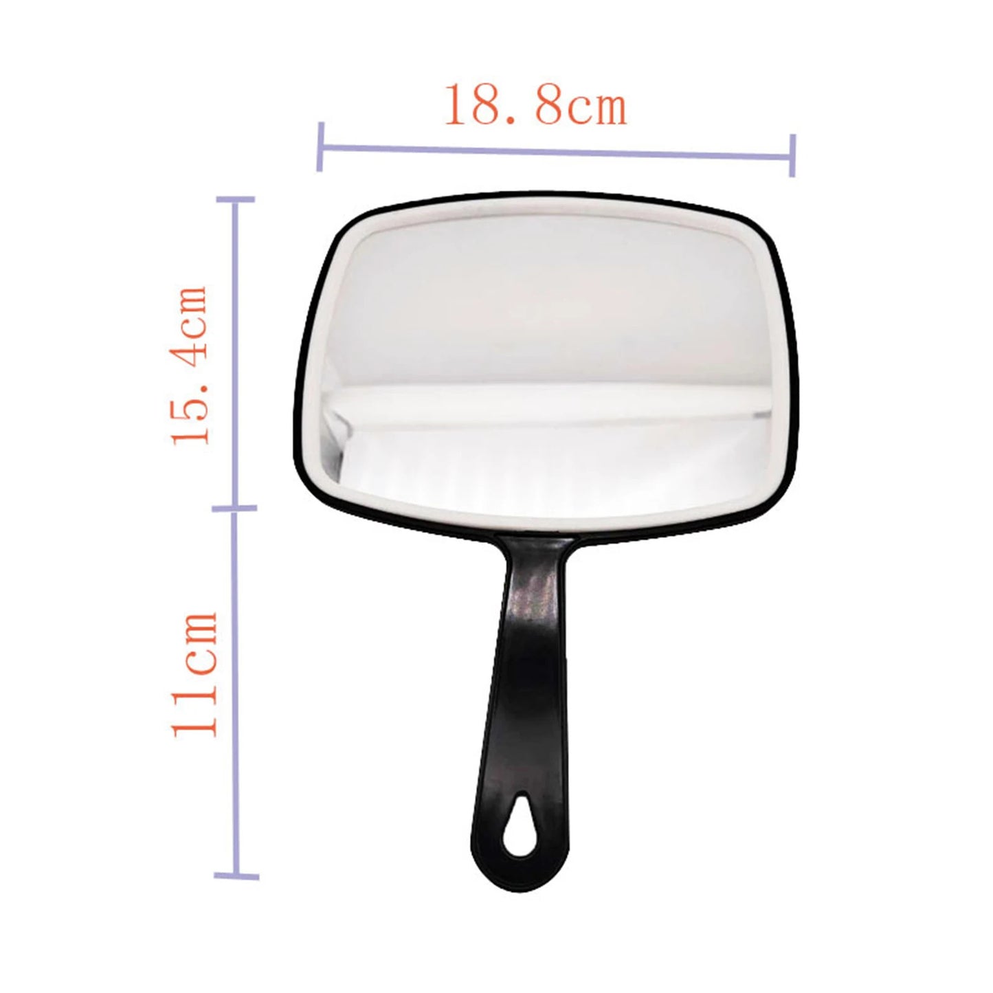 CX98 Square Hand Mirror Handheld Paddle Mirror Tool w/ Handle Large Viewing Haircut Mirror Big Mirror Dresser Mirror Cosmetic