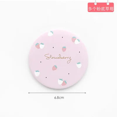 TSHOU853 Cartoon Anti-fall Portable Small Mirror Cute Girls Makeup Mirror Pocket Mirror for Beauty Tools