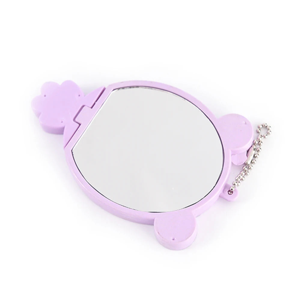 L465  Cute Cartoon Animal Big Face Small Mirror Fashion Women Mini Pocket Makeup Mirror Portable Mirror Comb Suit