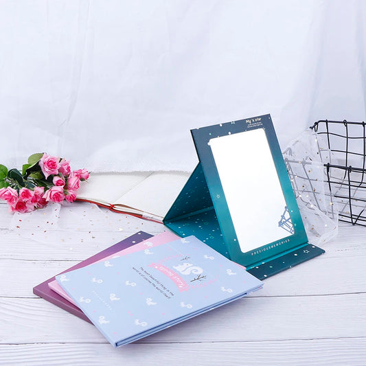 L382 Folding Mirror Makeup Mirror Desktop Portable Mirror 21*15cm