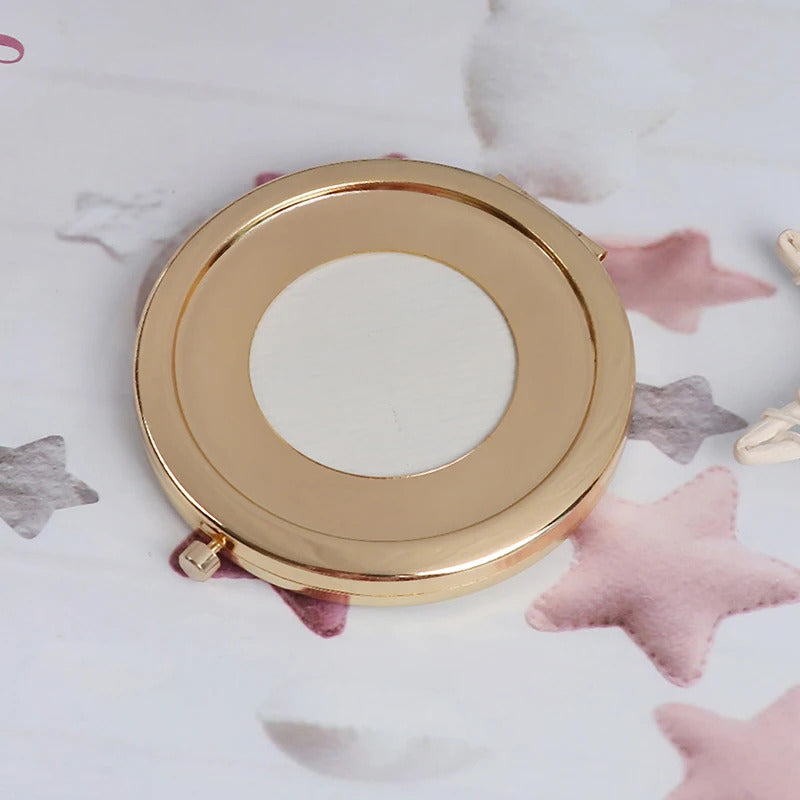 L319 Fashion Women Ladies Make Up Mirror Cosmetic Folding Portable Compact Pocket With Makeup Tool 3 Colors