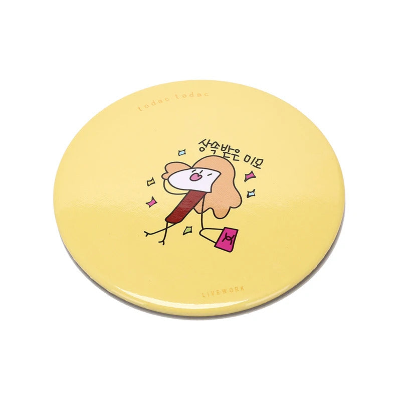 CX298  Fashion cute mini cartoon small round mirror portable makeup glass mirror creative round portable princess makeup mirror