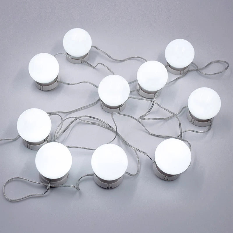 L134 Adjustable Brightness lights Makeup Mirror Vanity LED Light 10 Bulbs Kit USB Charging Port Cosmetic Lighted Make up Mirrors