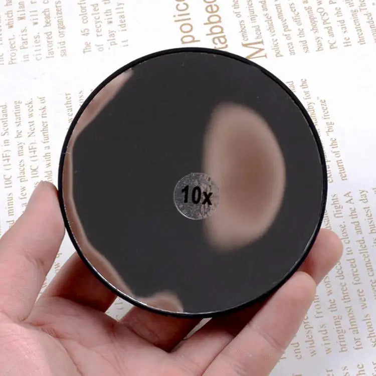 CX393 Mirror With Two Suction Cups Makeup Tools Round Big Mirror 10X Magnification Makeup Mirror Magnifying