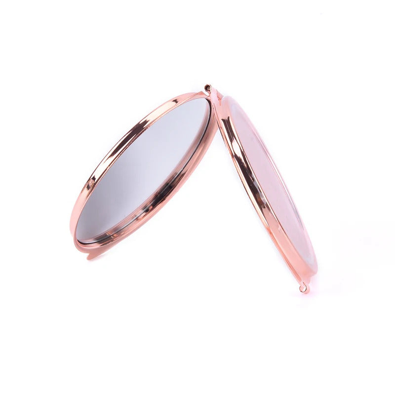 TSHOU1030 Compact Makeup Mirror Cosmetic Magnifying Round Pocket Make Up Mirror for Purse Travel Bag Home Office Mirror