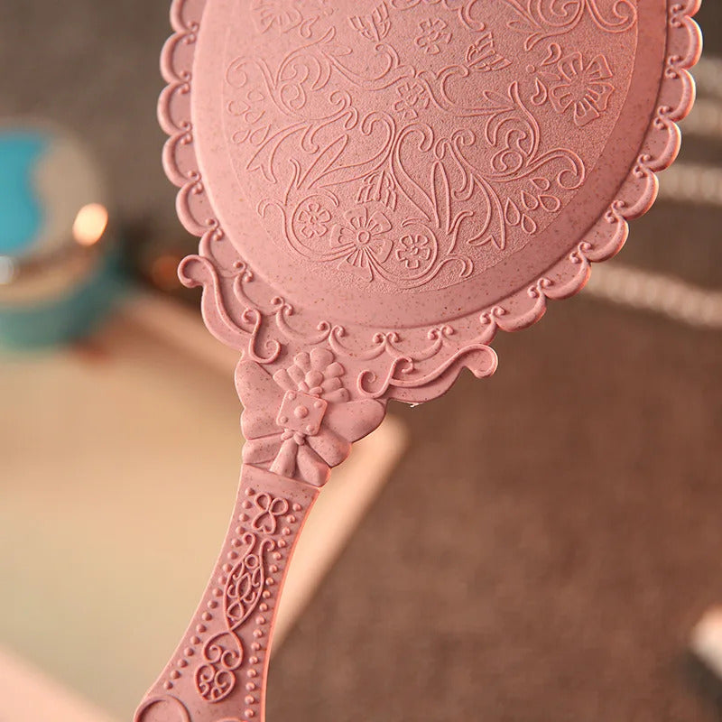 DSHOU178 Hand Mirrors Makeup European Rectangle Hand Hold Cosmetic Mirror with Handle Makeup Mirror