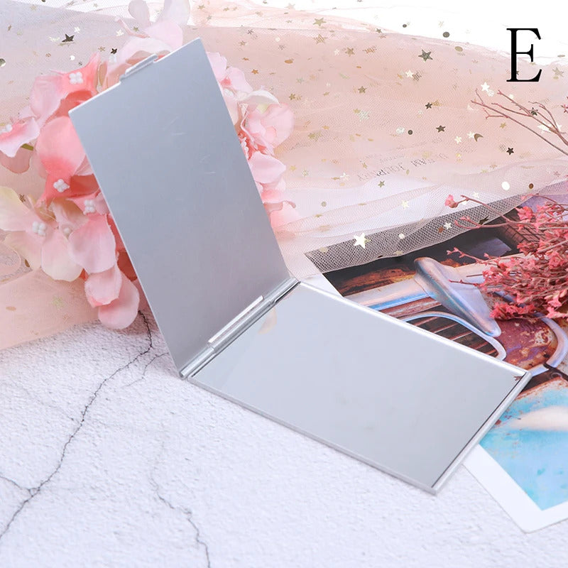 DSHOU245 Pocket Rectangle Makeup Folding Mirrors Ultra-thin Folding Make Up Mirror Personalised Portable Compact Cosmetic Mirror