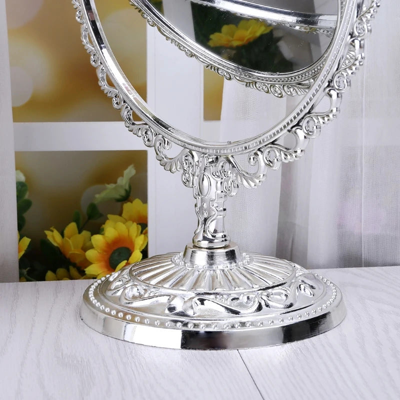 TSHOU987 Sides Makeup Mirror Stand Table Cosmetic Mirror Plastic Dresser Mirrors Tools