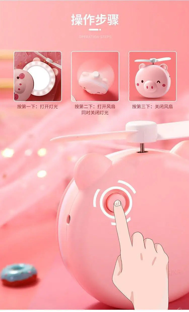 CX663  Makeup Mirror with USB Cable Cosmetic Mirror Switch Battery Operated Stand for Tabletop Bathroom Travel Protable Mirror