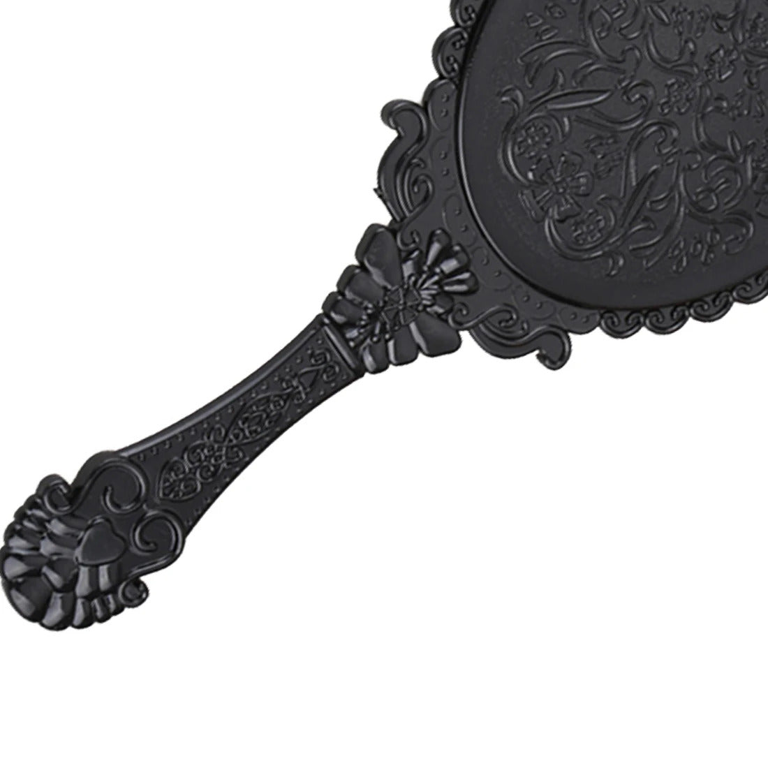cshou389  hot European Style Vintage Handheld Roses Mirror Princess Women Girls Oval Vanity Makeup Cosmetic Tool with Anti-Slip
