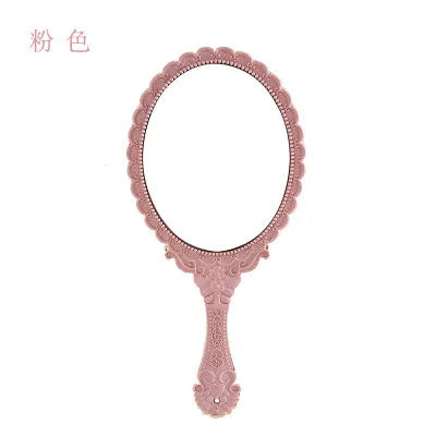 CX683 Hand Mirrors Makeup European Rectangle Hand Hold Cosmetic Mirror with Handle Makeup Mirror