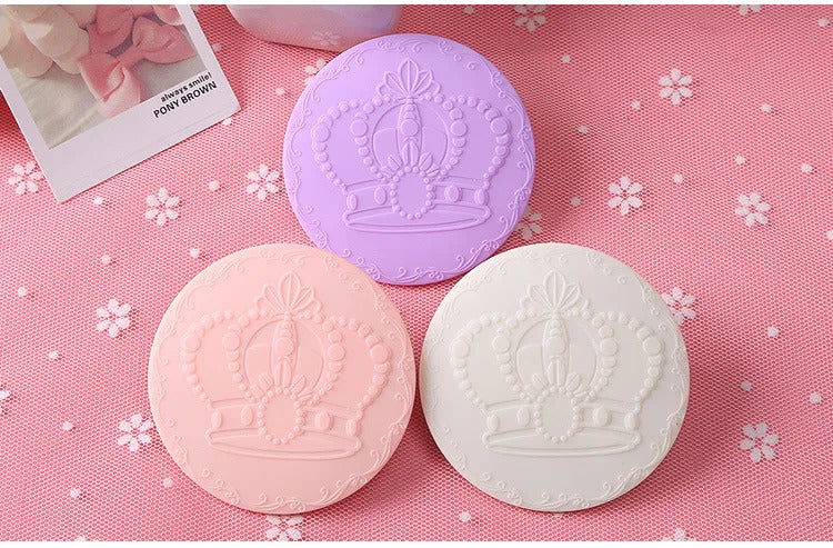 TSHOU682 Cute 1pcs Mini Pocket Makeup Mirror Cosmetic Compact Metal Mirrors Color Random Dia 7cm