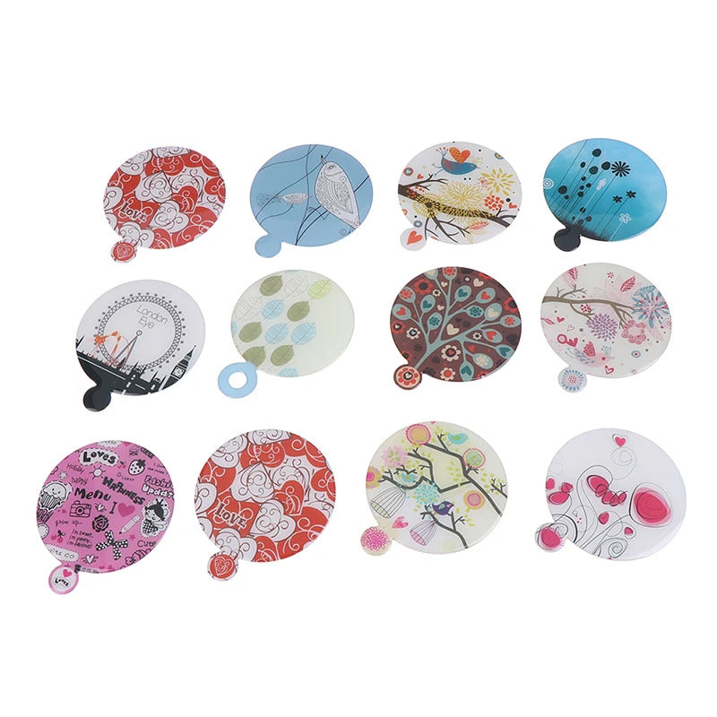 L373 Portable Mini Shatter Proof Card Style Pocket Cosmetic Mirror PU Leather Cover Stainless Steel Unbreakable Makeup Mirror